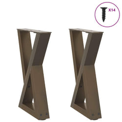 cm) vidaXL Coffee Table Legs 2 pcs Black 60x(30-31.3) cm Steel - natural, 38 x (42-43.3