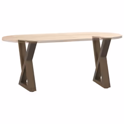 cm) vidaXL Coffee Table Legs 2 pcs Black 60x(30-31.3) cm Steel - natural, 38 x (42-43.3 - Additional view 7