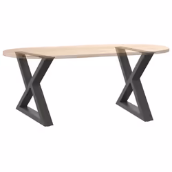 cm) vidaXL Coffee Table Legs 2 pcs Black 60x(30-31.3) cm Steel - anthracite, 50 x (42-43.3 - Additional view 7