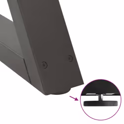 cm) vidaXL Coffee Table Legs 2 pcs Black 60x(30-31.3) cm Steel - anthracite, 50 x (42-43.3 - Additional view 8
