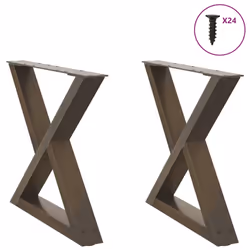 cm) vidaXL Coffee Table Legs 2 pcs Black 60x(30-31.3) cm Steel - natural, 50 x (42-43.3