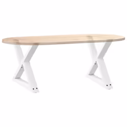 cm) vidaXL Coffee Table Legs 2 pcs Black 60x(30-31.3) cm Steel - white, 60 x (42-43.3 - Additional view 7