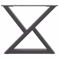 cm) vidaXL Coffee Table Legs 2 pcs Black 60x(30-31.3) cm Steel - anthracite, 60 x (42-43.3 - Additional view 4