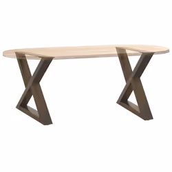 cm) vidaXL Coffee Table Legs 2 pcs White 38x(42-43.3) cm Steel - natural, 60 x (42-43.3 - Additional view 7