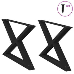 cm) vidaXL Coffee Table Legs 2 pcs Black 60x(30-31.3) cm Steel - black, 70 x (42-43.3