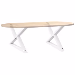 cm) vidaXL Coffee Table Legs 2 pcs Black 60x(30-31.3) cm Steel - white, 70 x (42-43.3 - Additional view 7