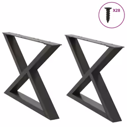cm) vidaXL Coffee Table Legs 2 pcs Black 60x(30-31.3) cm Steel - anthracite, 70 x (42-43.3