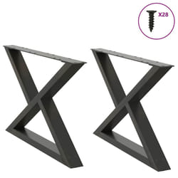 cm) vidaXL Coffee Table Legs 2 pcs Black 60x(30-31.3) cm Steel - anthracite, 70 x (42-43.3