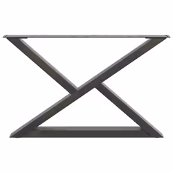 cm) vidaXL Coffee Table Legs 2 pcs Black 60x(30-31.3) cm Steel - anthracite, 70 x (42-43.3 - Additional view 4