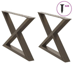 cm) vidaXL Coffee Table Legs 2 pcs Black 60x(30-31.3) cm Steel - natural, 70 x (42-43.3