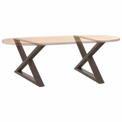 cm) vidaXL Coffee Table Legs 2 pcs Black 60x(30-31.3) cm Steel - natural, 70 x (42-43.3 - Additional view 7