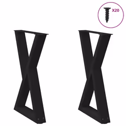 cm) vidaXL Coffee Table Legs 2 pcs White 38x(42-43.3) cm Steel - black, 50 x (72-73.3