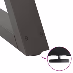 cm) vidaXL Coffee Table Legs 2 pcs Black 60x(30-31.3) cm Steel - anthracite, 50 x (72-73.3 - Additional view 8