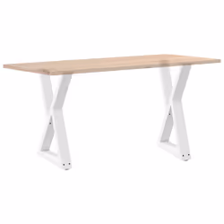 cm) vidaXL Coffee Table Legs 2 pcs Black 60x(30-31.3) cm Steel - white, 60 x (72-73.3 - Additional view 7