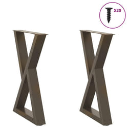 cm) vidaXL Coffee Table Legs 2 pcs Black 60x(30-31.3) cm Steel - natural, 60 x (72-73.3