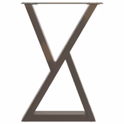 cm) vidaXL Coffee Table Legs 2 pcs Black 60x(30-31.3) cm Steel - natural, 60 x (72-73.3 - Additional view 4