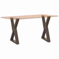 cm) vidaXL Coffee Table Legs 2 pcs Black 60x(30-31.3) cm Steel - natural, 60 x (72-73.3 - Additional view 7