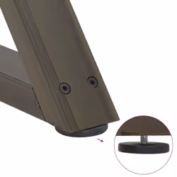 cm) vidaXL Coffee Table Legs 2 pcs Black 60x(30-31.3) cm Steel - natural, 60 x (72-73.3 - Additional view 8