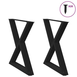 cm) vidaXL Coffee Table Legs 2 pcs Black 60x(30-31.3) cm Steel - black, 70 x (72-73.3