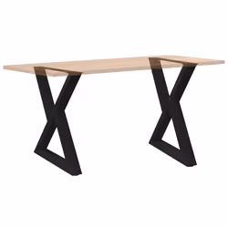 cm) vidaXL Coffee Table Legs 2 pcs Black 60x(30-31.3) cm Steel - black, 70 x (72-73.3 - Additional view 7