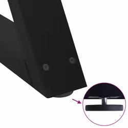 cm) vidaXL Coffee Table Legs 2 pcs Black 60x(30-31.3) cm Steel - black, 70 x (72-73.3 - Additional view 8