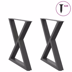 cm) vidaXL Coffee Table Legs 2 pcs White 38x(42-43.3) cm Steel - anthracite, 70 x (72-73.3