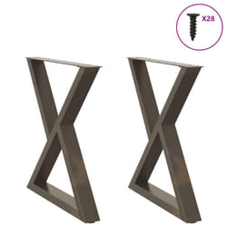 cm) vidaXL Coffee Table Legs 2 pcs Black 60x(30-31.3) cm Steel - natural, 70 x (72-73.3