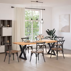 cm) vidaXL Coffee Table Legs 2 pcs Black 60x(30-31.3) cm Steel - black, 80 x (72-73.3 - Additional view 2