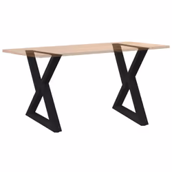 cm) vidaXL Coffee Table Legs 2 pcs Black 60x(30-31.3) cm Steel - black, 80 x (72-73.3 - Additional view 7