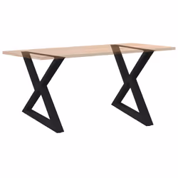 cm) vidaXL Coffee Table Legs 2 pcs Black 60x(30-31.3) cm Steel - black, 90 x (72-73.3 - Additional view 7