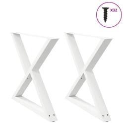 cm) vidaXL Coffee Table Legs 2 pcs Black 60x(30-31.3) cm Steel - white, 90 x (72-73.3