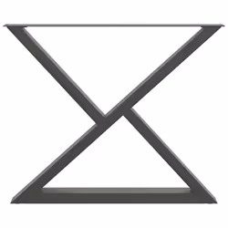 cm) vidaXL Coffee Table Legs 2 pcs Black 60x(30-31.3) cm Steel - anthracite, 90 x (72-73.3 - Additional view 4