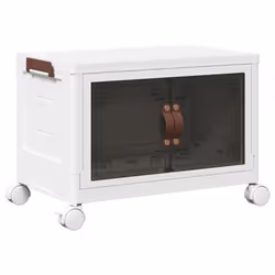 vidaXL Stackable Storage Box with Wheels Storage Container Stackable BinTruck - 48.5 x 29.5 x 33 cm