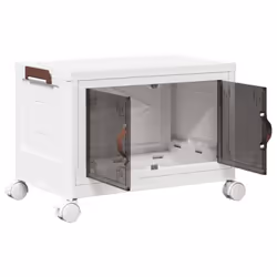 vidaXL Stackable Storage Box with Wheels Storage Container Stackable BinTruck - 48.5 x 29.5 x 33 cm - Additional view 4