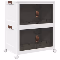 vidaXL Stackable Storage Box with Wheels Storage Container Stackable BinTruck - 64 x 40 x 76 cm