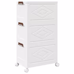 vidaXL Stackable Storage Box with Wheels Storage Container Stackable BinTruck - 48.5 x 29.5 x 86 cm - Additional view 6