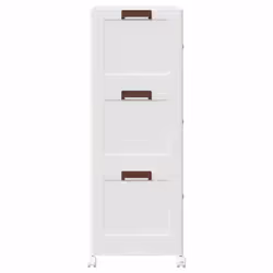 vidaXL Stackable Storage Box with Wheels Storage Container Stackable BinTruck - 64 x 39.5 x 110.5 cm - Additional view 5