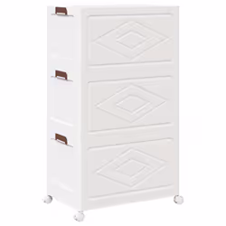 vidaXL Stackable Storage Box with Wheels Storage Container Stackable BinTruck - 64 x 39.5 x 110.5 cm - Additional view 6