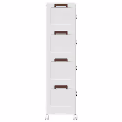 vidaXL Stackable Storage Box with Wheels Storage Container Stackable BinTruck - 48 x 29.5 x 112.5 cm - Additional view 5