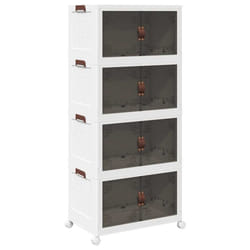 vidaXL Stackable Storage Box with Wheels Storage Container Stackable BinTruck - 64 x 40 x 141.5 cm