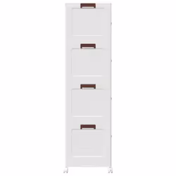 vidaXL Stackable Storage Box with Wheels Storage Container Stackable BinTruck - 64 x 40 x 141.5 cm - Additional view 5