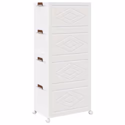 vidaXL Stackable Storage Box with Wheels Storage Container Stackable BinTruck - 64 x 40 x 141.5 cm - Additional view 6