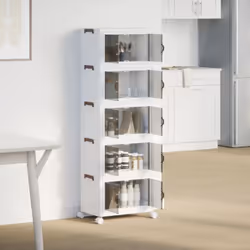 vidaXL Stackable Storage Box with Wheels Storage Container Stackable BinTruck - 48.5 x 29.5 x 139 cm