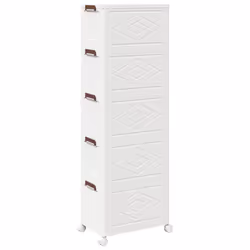 vidaXL Stackable Storage Box with Wheels Storage Container Stackable BinTruck - 48.5 x 29.5 x 139 cm - Additional view 6