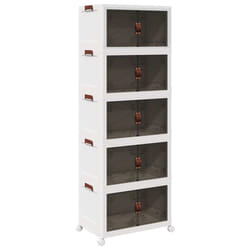 vidaXL Stackable Storage Box with Wheels Storage Container Stackable BinTruck - 64 x 40 x 179 cm