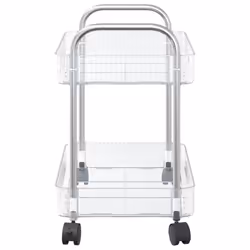 vidaXL Storage Trolley 2-Tier Transparent 37x28x43.5 cm Acrylic trolley - Additional view 4