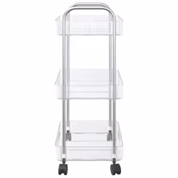 vidaXL Storage Trolley 3-Tier Transparent 37x28x68 cm Acrylic trolley - Additional view 4