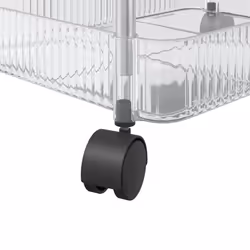 vidaXL Storage Trolley 3-Tier Transparent 37x28x68 cm Acrylic trolley - Additional view 7