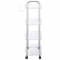 vidaXL Storage Trolley 4-Tier Transparent 37x28x95 cm Acrylic trolley - Additional view 4