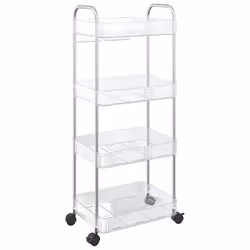 vidaXL Storage Trolley 4-Tier Transparent 37x28x95 cm Acrylic trolley - Additional view 5